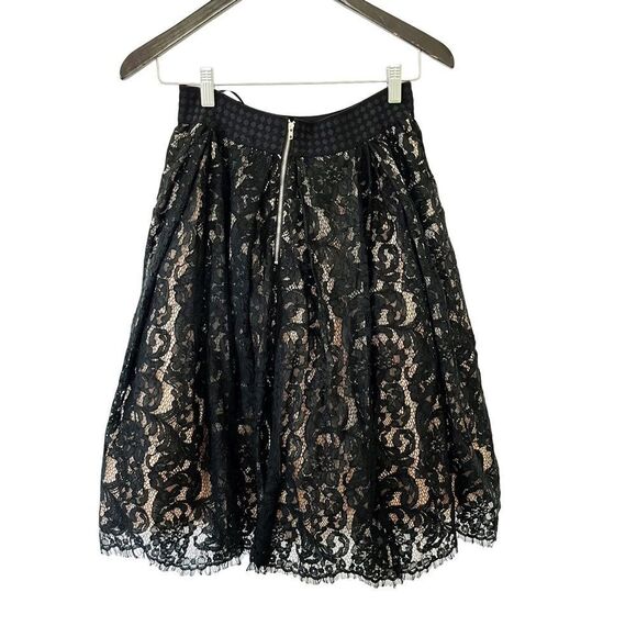 Ina Black Lace Nude Lining‎ Crinoline Full Skirt - Picture 2 of 9